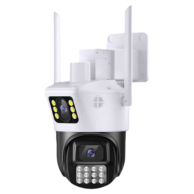 360度无线wifi室外家用双摄头4G户外手机远程插卡超高清防水监控