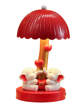 情侣对象床头小夜灯摆件