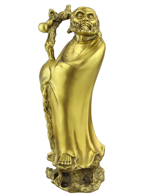 纯铜佛像达摩老祖家居供奉摆件