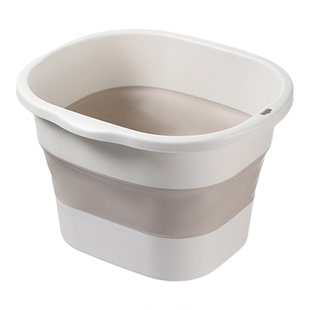 FaSoLa成人泡脚桶家用折叠加厚足浴盆加高过小腿塑料按摩洗脚盆