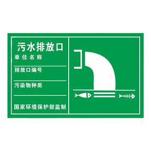 环保绿色监测点位标志牌废气污水雨水排放口危险废物贮存场所噪声排放源一般固体废物标示标志贴纸警示牌