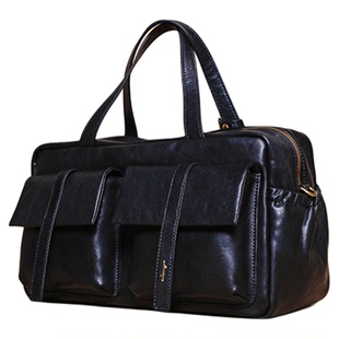 【吉娜同款】食草堂头层植鞣皮枕头包多口袋斜挎包松弛感单肩包