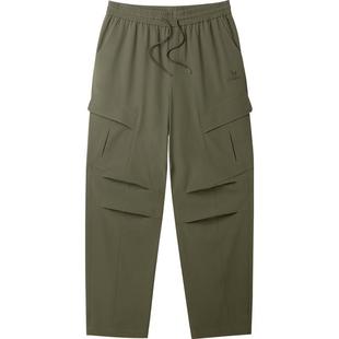 骆驼山海伞兵裤秋冬2025工装裤男休闲宽松弹力加绒户外长裤子