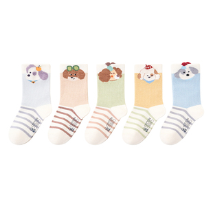 【100%棉】宝宝袜子婴儿纯棉a类长筒棉袜春款儿童长袜中筒袜春夏