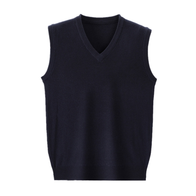 宽松冬季套头纯羊毛背心毛衣