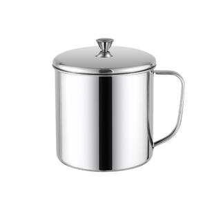 304不锈钢口杯带盖棋牌室茶缸带手柄杯子家用幼儿园儿童水杯防摔