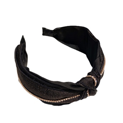 丝绒黑色蝴蝶结发箍港风高级感