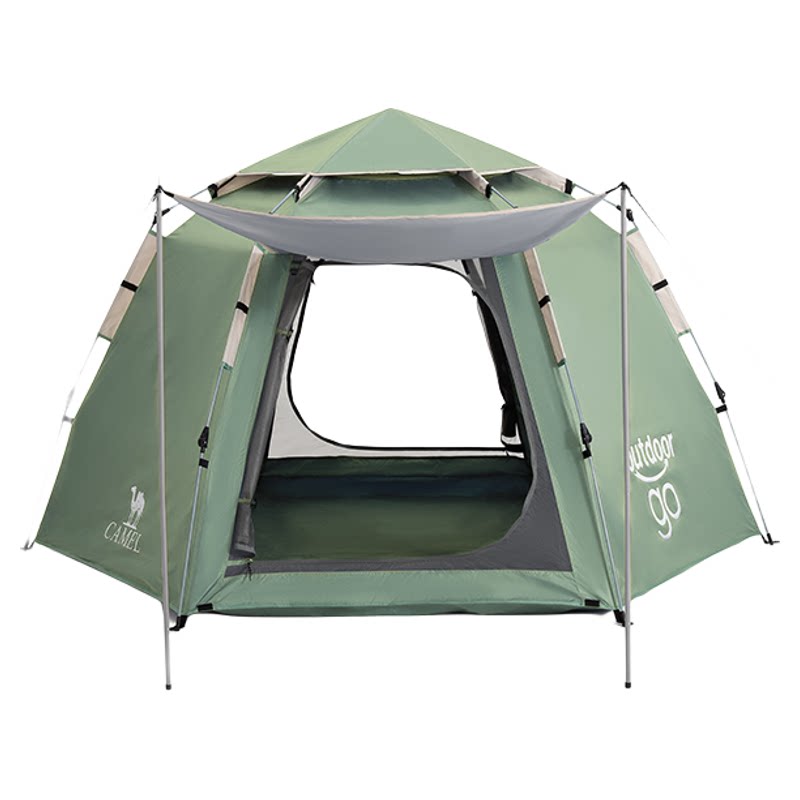 骆驼六角全自动帐篷户外露营折叠免搭速开便携野营厚过夜装备全套