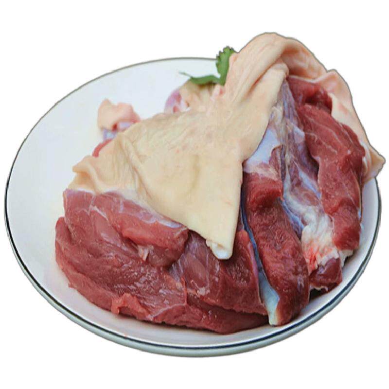 整箱商用新鲜带皮去骨羊腿肉羊前后腿肉冷冻生山羊肉汤火锅食材