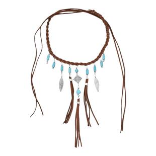 印第安人复古流苏项链非洲劲链道具配饰个性小众野人锁骨链装饰