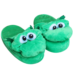 走路嘴巴会动的拖鞋恐龙会张嘴棉拖鞋卡通可爱搞怪青蛙鳄鱼拖鞋