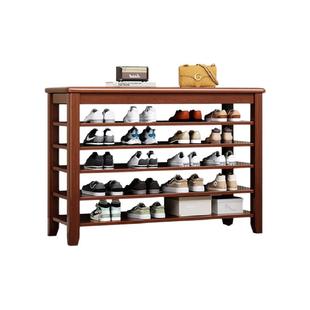 实木鞋柜收纳柜一体靠墙家用入户门口玄关多层鞋架门外走廊置物架
