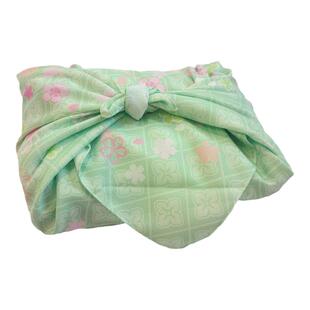 日单昭和风清新绿色绉布大号方巾包裹巾可做防尘盖巾尺寸70*70