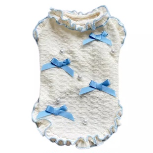 少女心事～春夏新款狗衣服泰迪雪纳瑞背心中小型犬柯基猫咪夏装薄