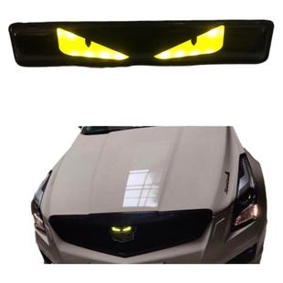 恶魔眼汽车LED发光中网标灯货车24V改装恶魔之眼装饰灯通用氛围灯