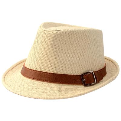 英伦复古爵士帽绅士帽防晒草帽