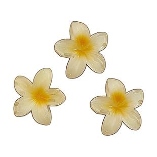 儿童蛋花抓夹女孩扎辫子发夹可爱宝宝碎发夹公主风百搭鲨鱼夹头饰