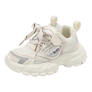 女童网面老爹鞋2026春季儿童轻便运动鞋软底透气男童休闲跑步鞋子