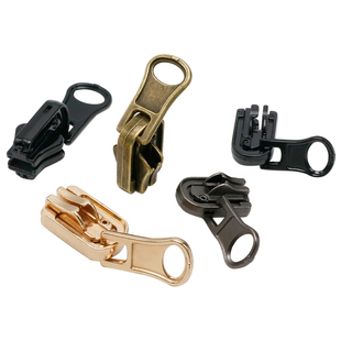 双面拉头3号5号8号两面拉锁头服装双面拉锁导轨头锌合金材质金属