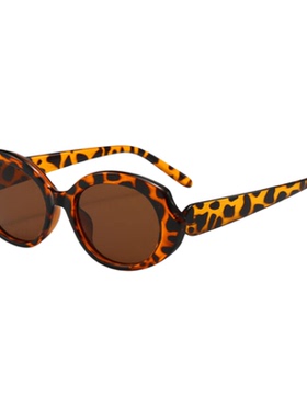 豆花色粗框茶色镜片墨镜