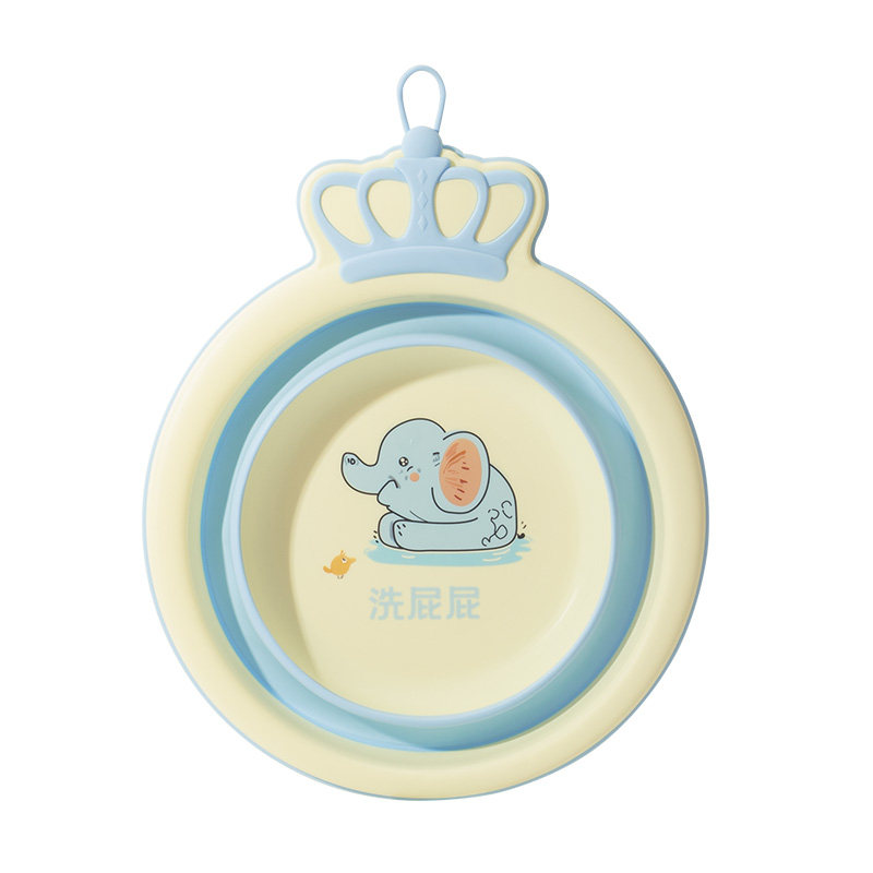 开丽宝宝折叠盆初生婴儿洗脸盆洗脚洗pp盆宝宝盆儿童可折叠小脸盆