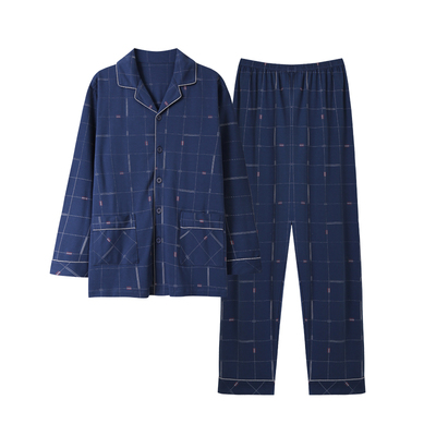 睡衣男士纯棉长袖开衫家居服