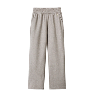 雅鹿时尚妈妈冬装裤子加绒加厚中老年女秋冬阔腿裤奶奶中年人长裤