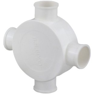 pvc分线盒16202532圆三叉四通4分线管配件阻燃明装底盒电线带盖