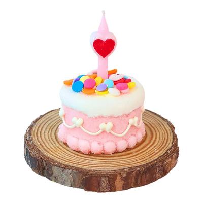 棉花糖迷你小蛋糕装饰粉蓝色摆件