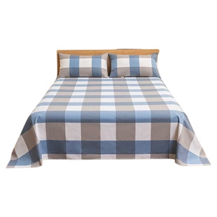 老上海老式老粗布床单纯棉100全棉加厚老牌国民一等品格子被单