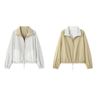 A Memory Inside单层单面料 舒柔特solotex 两面穿外套女短款休闲