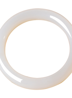 凤飞凰和田玉羊脂白玉宽条手镯