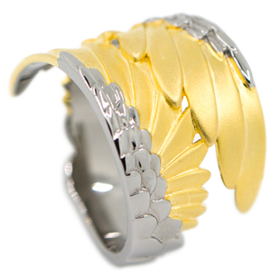 [十口二冂官方店]羽.行系列戒指女925纯银创意个性食指装饰戒指