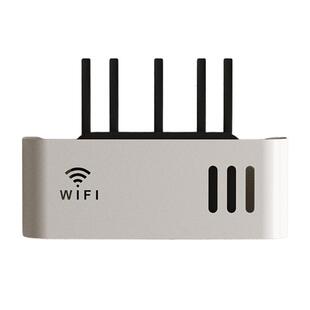 路由器收纳盒壁挂式免打孔理线盒wifi固定器光猫机顶盒客厅置物架