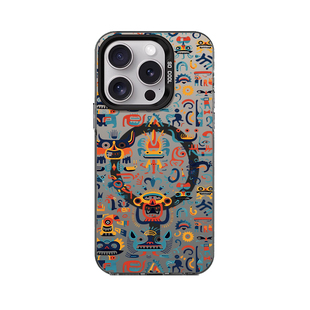 【Magsafe磁吸】适用于卡通满屏怪兽苹果17promax手机壳15小米14彩银磁吸iphone16保护套13pro高级12潮牌11