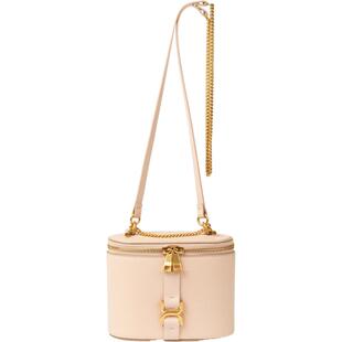 【限时折扣】Chloe蔻依 MARCIE迷你灰粉色单肩斜挎链条化妆包