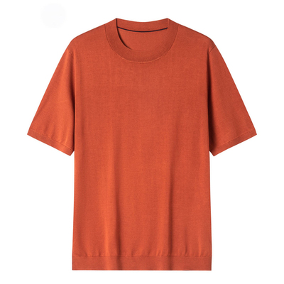 前针后线男士圆领针织衫