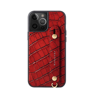 「花虎清仓链接」适用苹果16/15promax手机壳新款带挂绳手腕支架真皮男款女14plus/13全包防摔高级感高端插卡