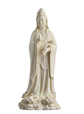 戴玉堂林建平陶瓷摆件《如意观音》佛像家用供奉观音菩萨像工艺品