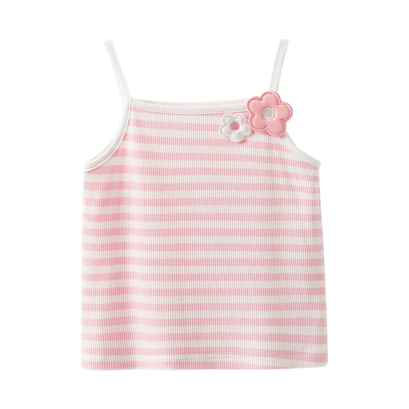 女童吊带背心夏季儿童条纹上衣夏装小女孩洋气童装女宝宝夏天衣服