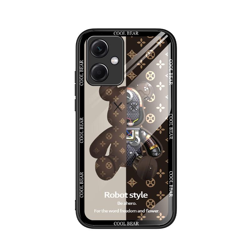 适用红米note12Rpro手机壳玻璃小米noto12r保护pro硅胶套5G全包防摔机械熊redmi软壳redminote外rpor女创意12