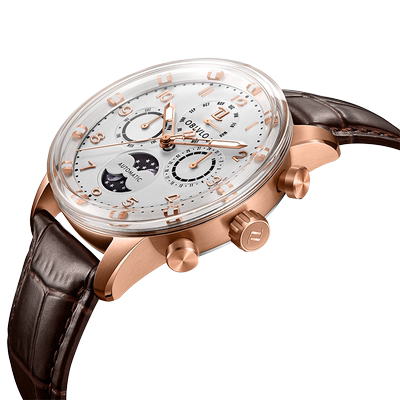 OBLVLO欧宝罗超级复杂系列月相圆缺机械表男士送礼商务腕表万年历