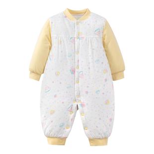 哥比兔新生儿儿衣服新款连体衣冬加厚夹棉婴儿衣服秋冬纯棉哈衣