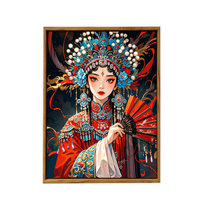 中国风戏曲女郎花旦数字油画DIY