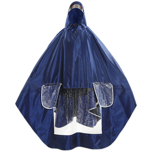 天堂电动车摩托车雨衣男女士加大加厚款骑行长款全身防水面罩雨披