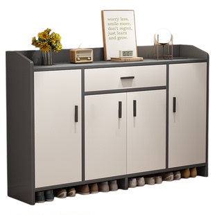 楼道鞋柜家用门口阳台大容量收纳储物柜子简易室内鞋架好看经济型