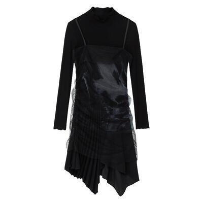 H·GENTEEL荷高春季新压褶设计时髦喷漆印花连衣裙GUD11750536