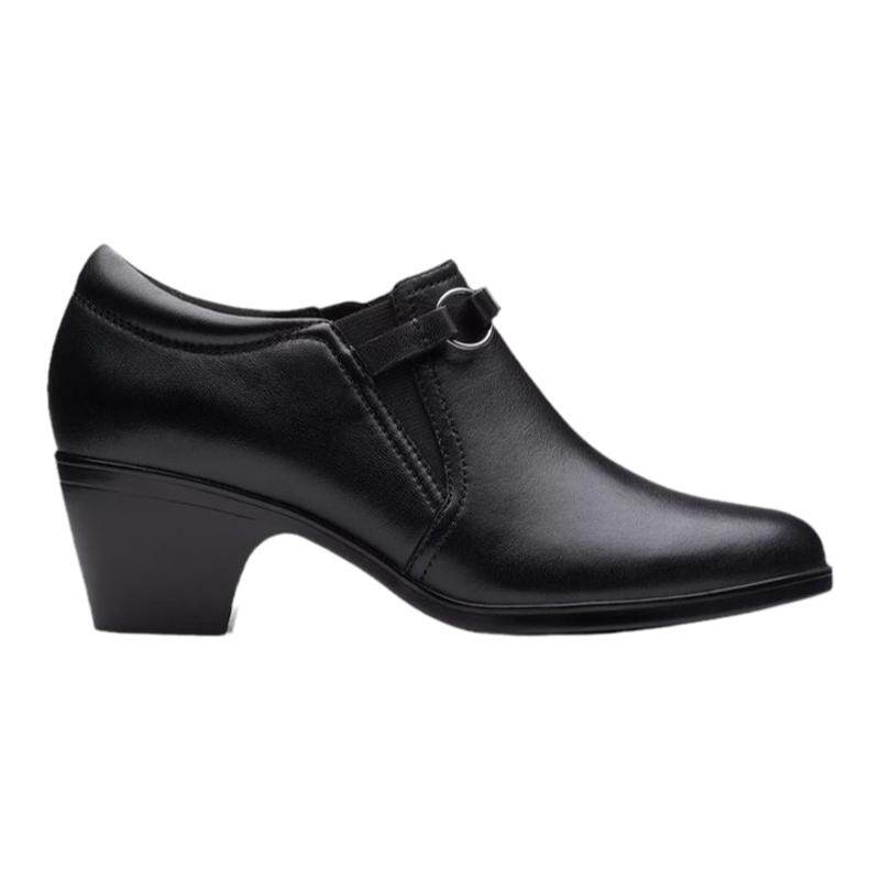 clarks/其乐女鞋皮鞋踝靴高跟鞋方跟EMILY 2拉链正装通勤职业妈妈