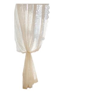 挂钩/打孔加工 法式轻奢蕾丝纱帘卧室隔断高级感飘窗纱幔梦幻帘