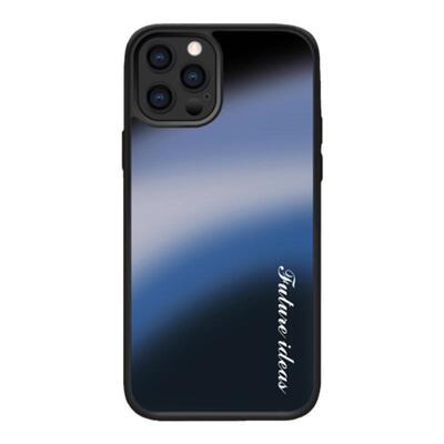 iPhone15高级感蓝色晕染苹果硅胶